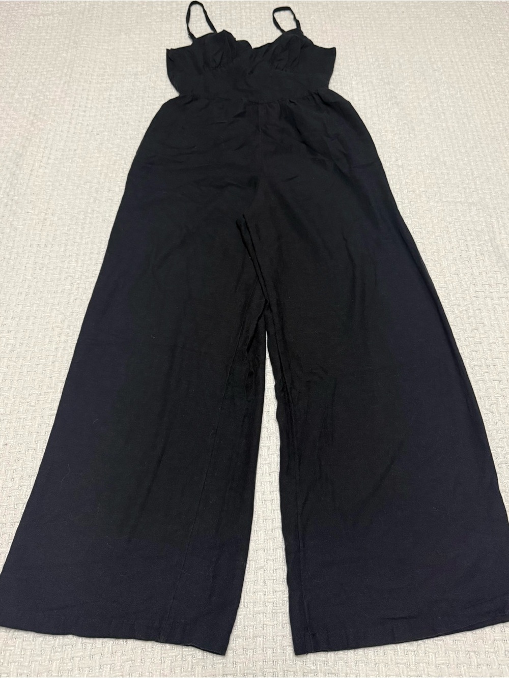 Japna black jumpsuit with cute tie back detailing, women’s medium.